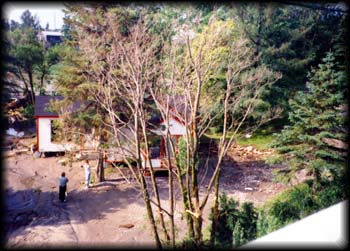 Devastated shack, Chicoutimi.  June, 1996.