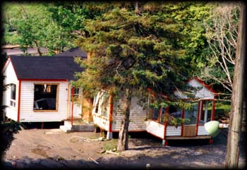 Devastated shack, Chicoutimi.  June, 1996.